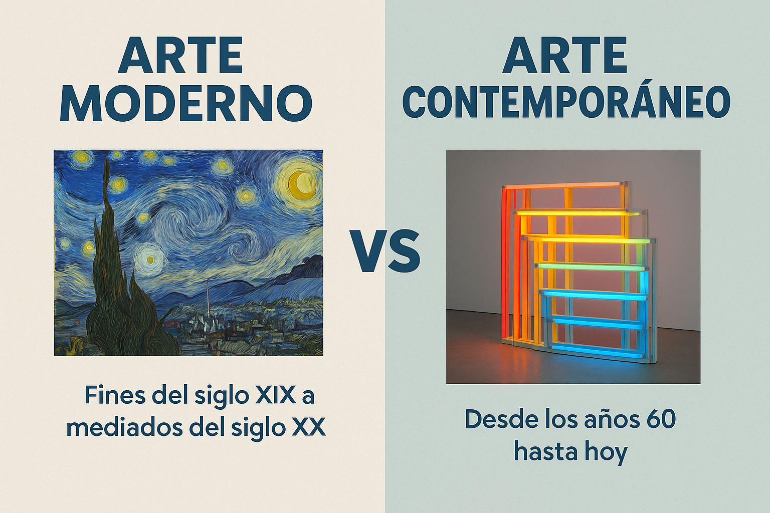 Arte moderno vs arte contemporáneo